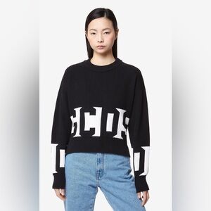 Black and White Graphic Sweater